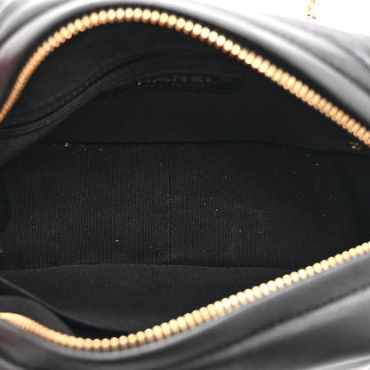 Chanel Lambskin Quilted Tassel Flap Camera Case Black 5 of 10