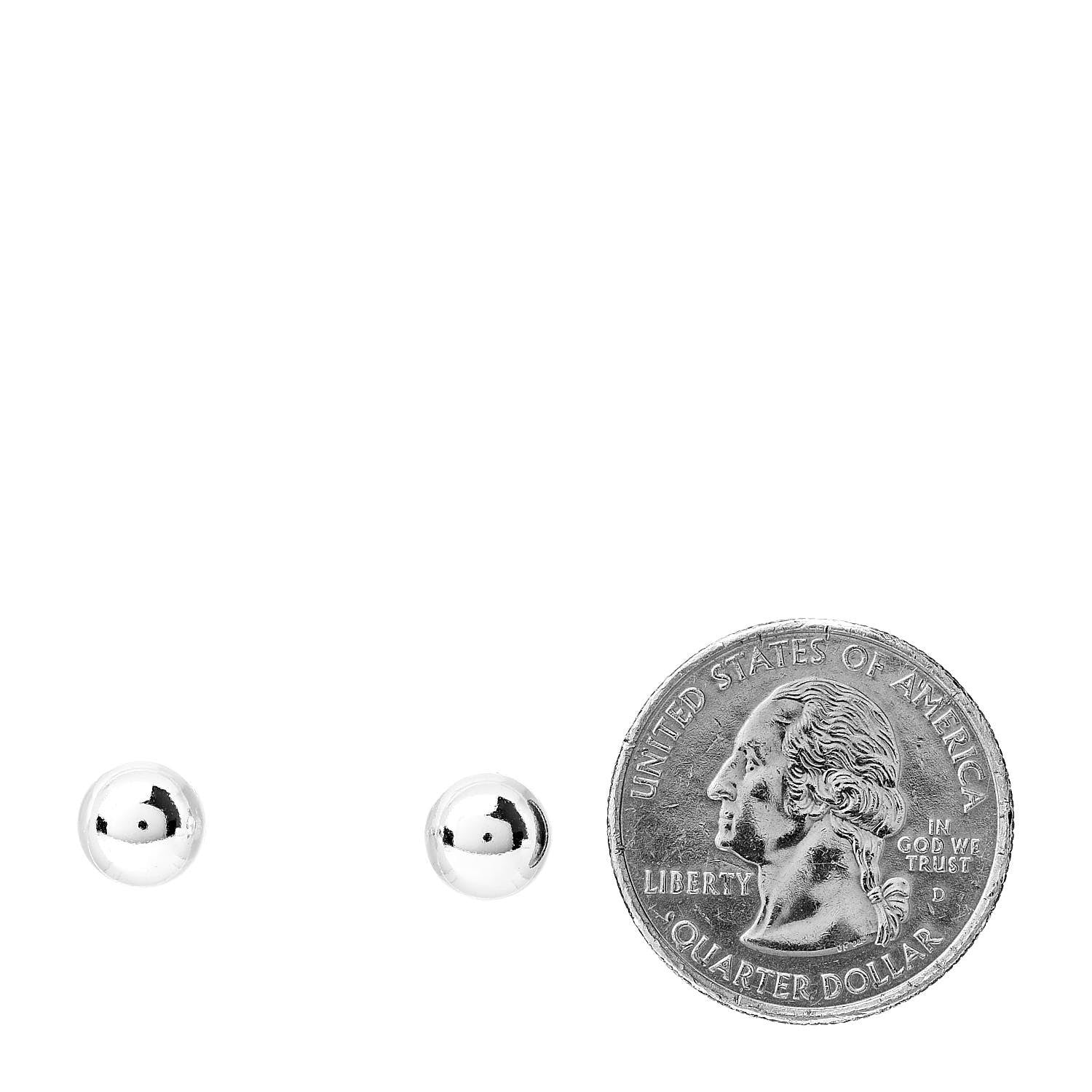 Tiffany Sterling Silver 8mm HardWear Ball Earrings 2 of 4