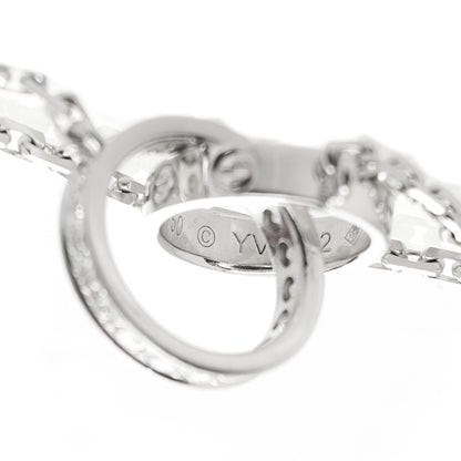 Cartier 18K White Gold Diamond Interlocking LOVE Necklace 9 of 9