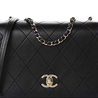 Chanel Calfskin Stitched Flap Black 10 of 10