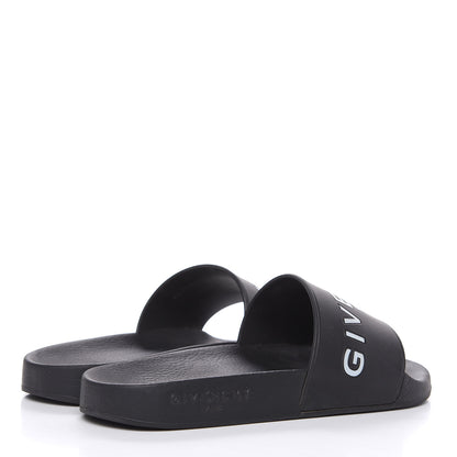Givenchy Rubber Logo Womens Pool Slide Sandals 36 Black 4 of 9