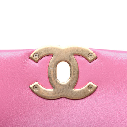 Chanel Lambskin Quilted Medium 19 Flap Pink 12 of 17