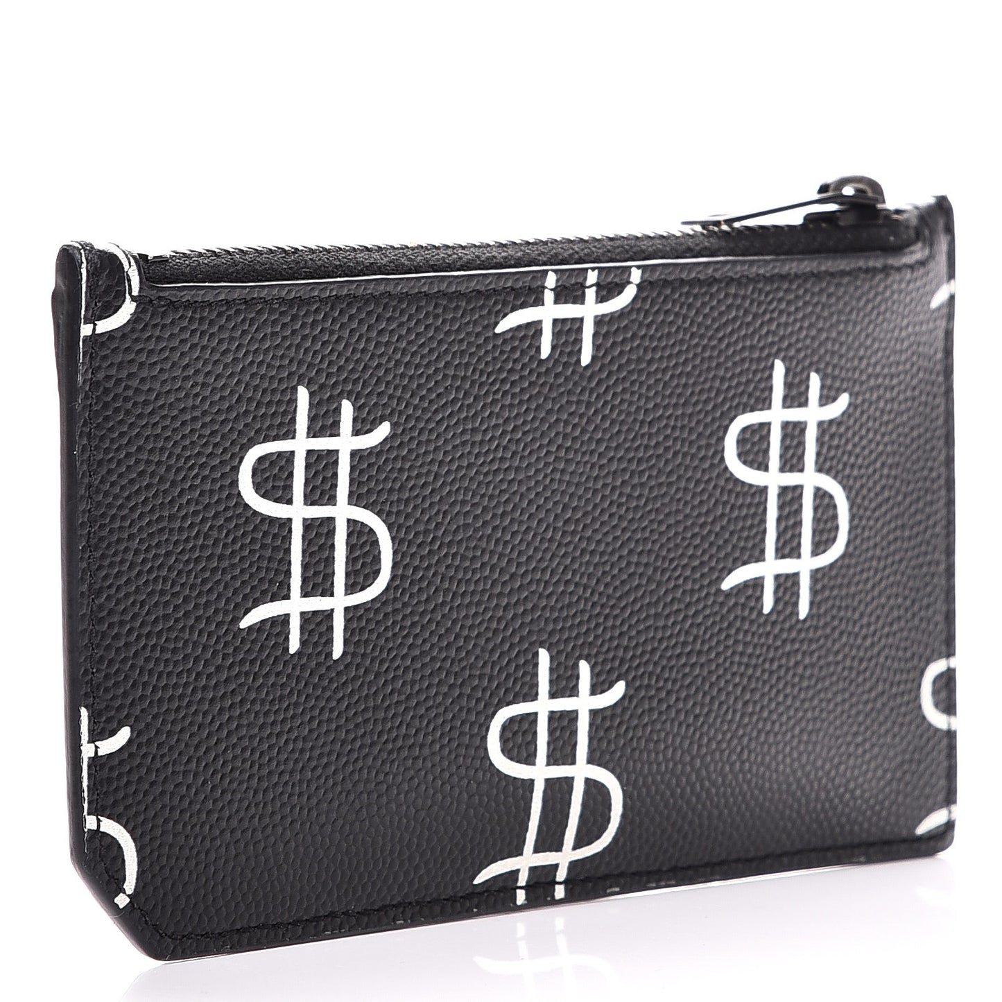 Grain de Poudre Dollar Print 5 Fragments Zip Pouch Card Holder Black