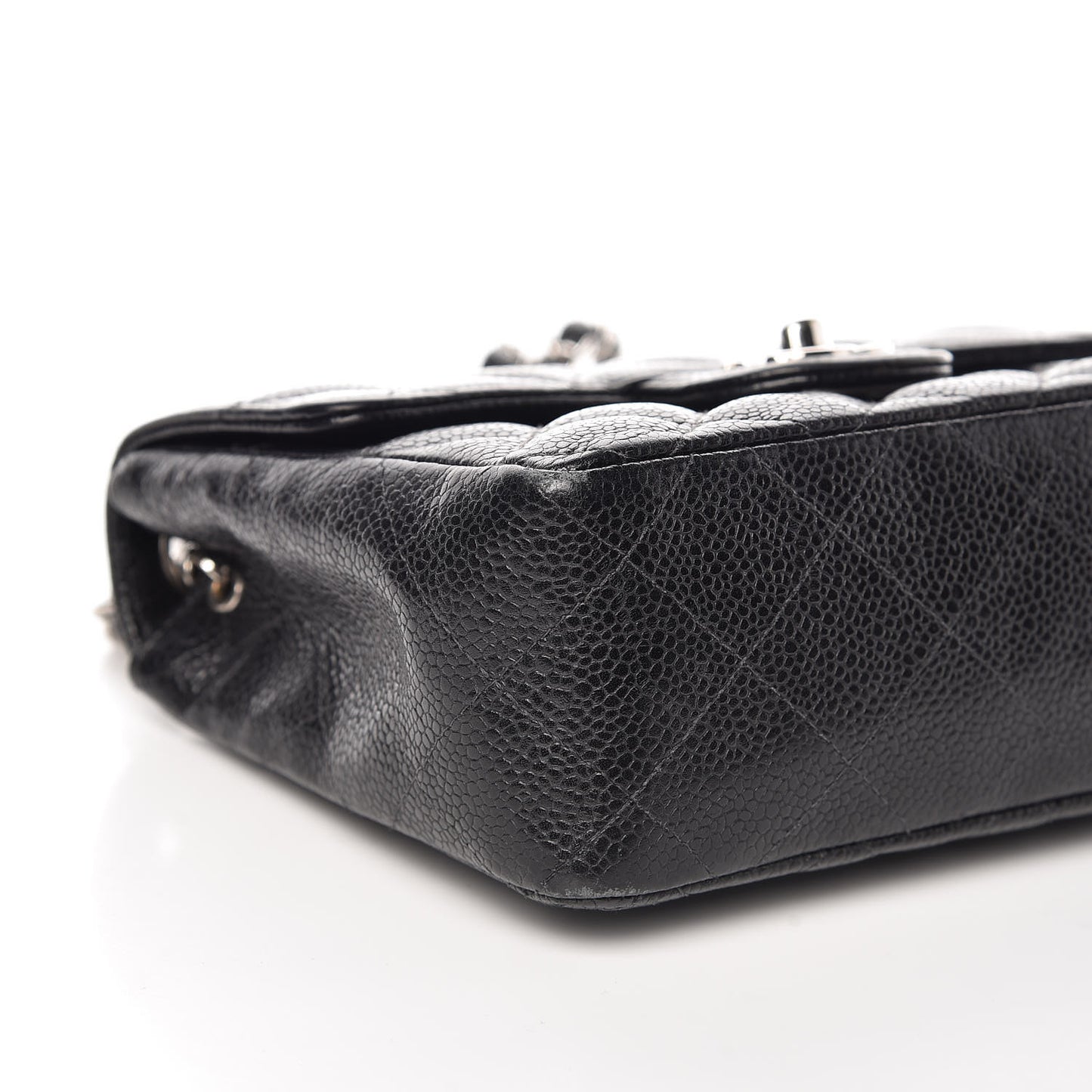 Caviar Quilted Mini Square Flap Black