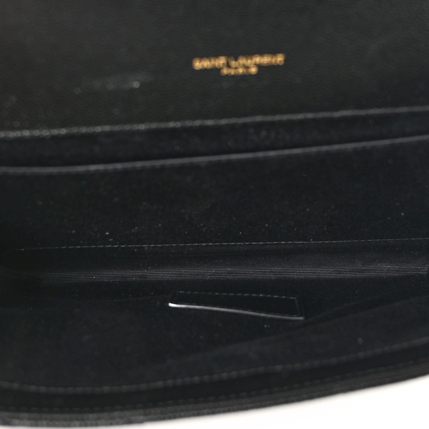 Grain De Poudre Matelasse Chevron Monogram Envelope Clutch Black