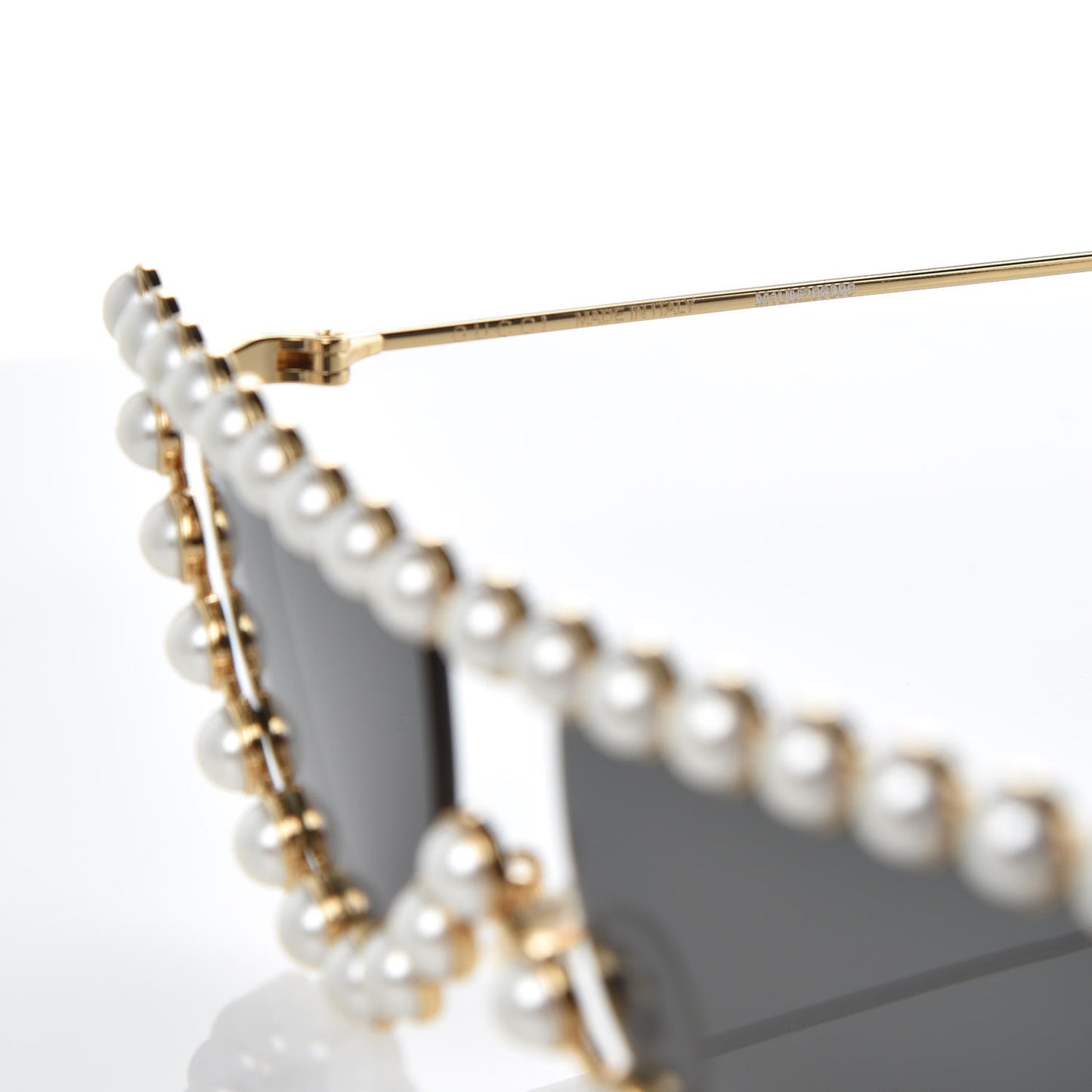 Metal Pearl Cat Eye Sunglasses GG0364S Gold