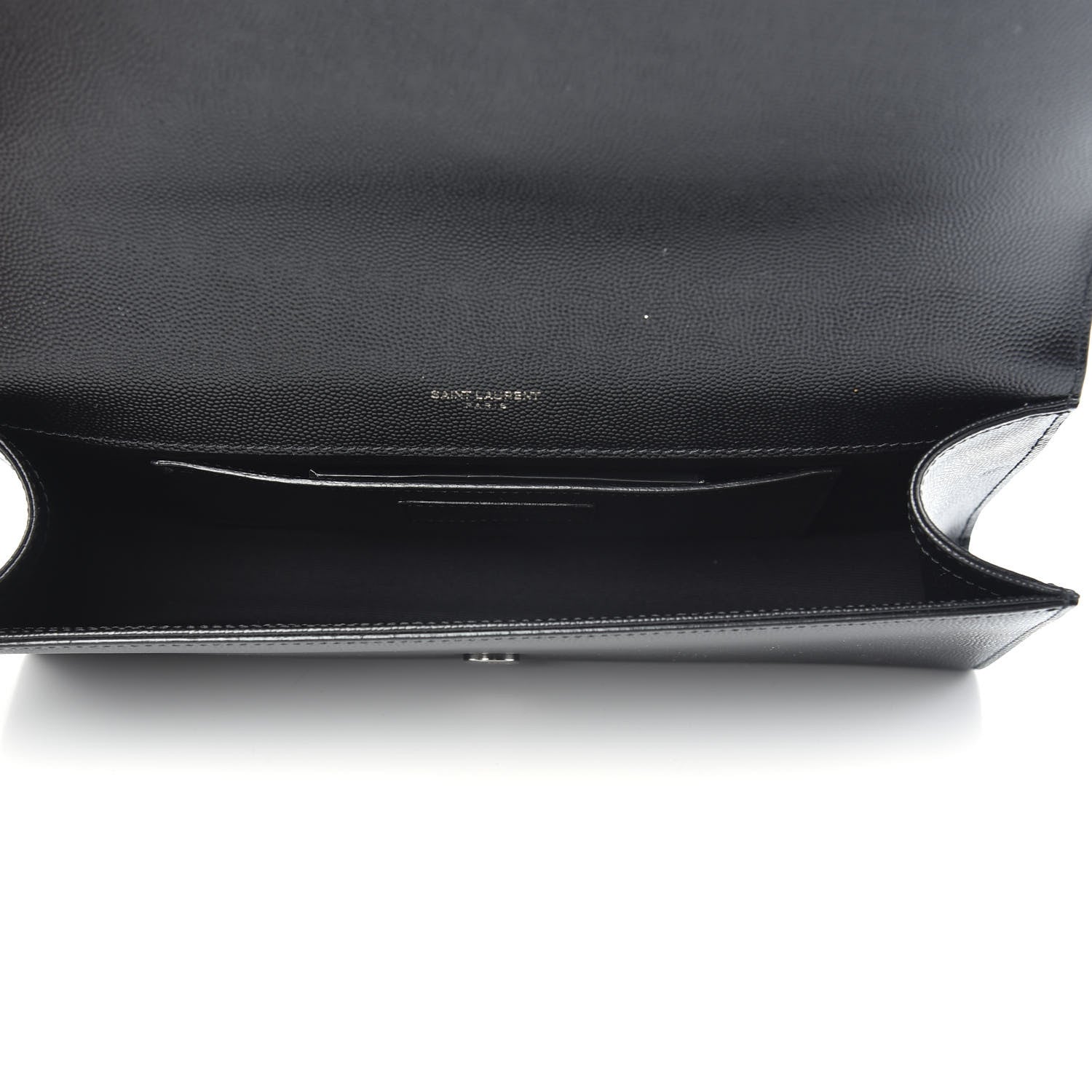 Saint Laurent Grain De Poudre Monogram Cassandre Clutch Black 9 of 17