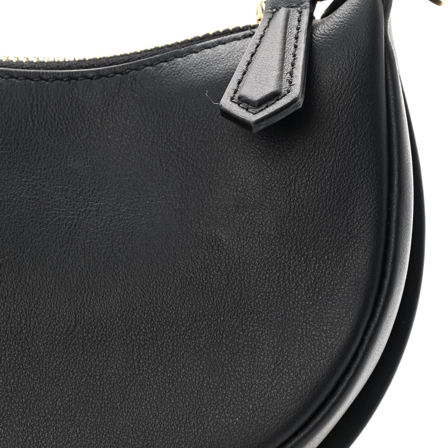 Fendi Vitello Grace Matte Nano Fendigraphy Hobo Charm Black 9 of 10