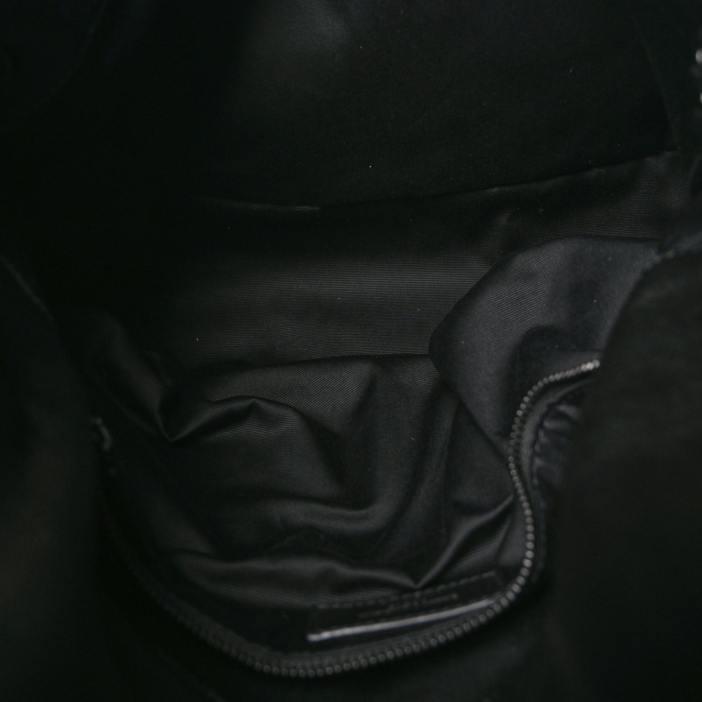 Lambskin Quilted Monogram Monochrome Medium Loulou Puffer Chain Satchel Black