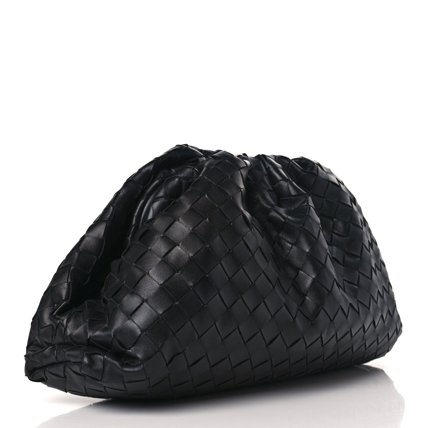 Nappa Maxi Intreccio The Pouch Oversized Clutch Black