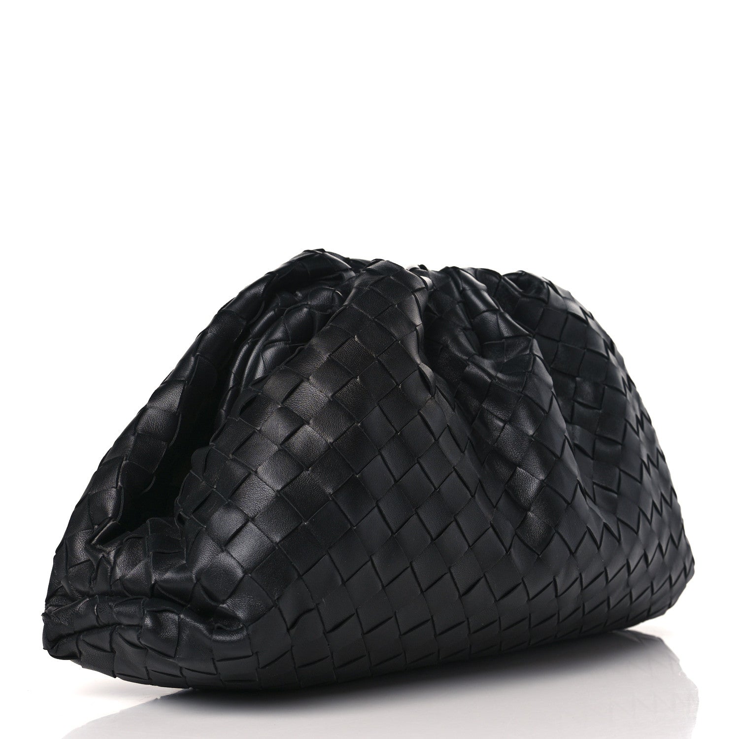 Bottega Veneta Nappa Maxi Intreccio The Pouch Oversized Clutch Black 4 of 10