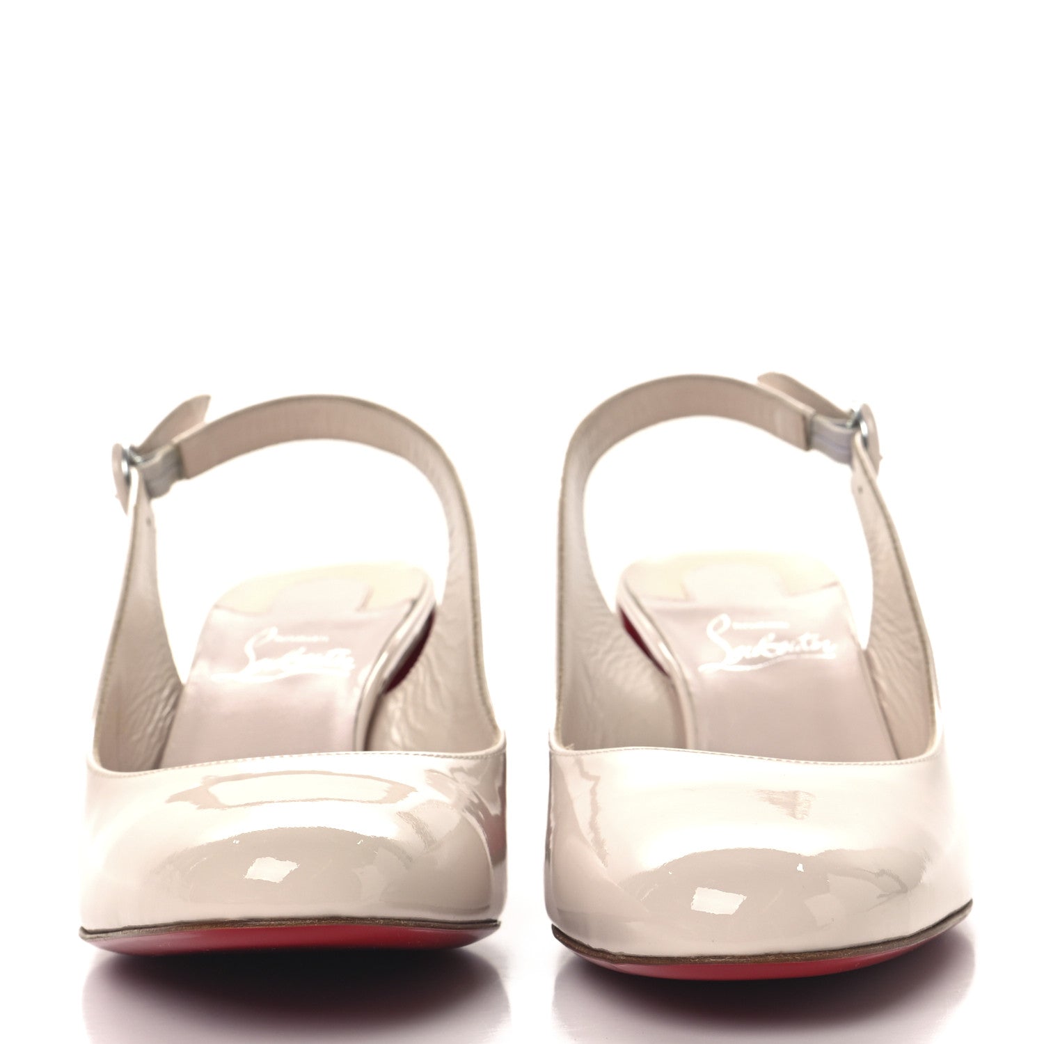 Christian Louboutin Patent So Jane Sling 55 Pump 38 Leche 3 of 8