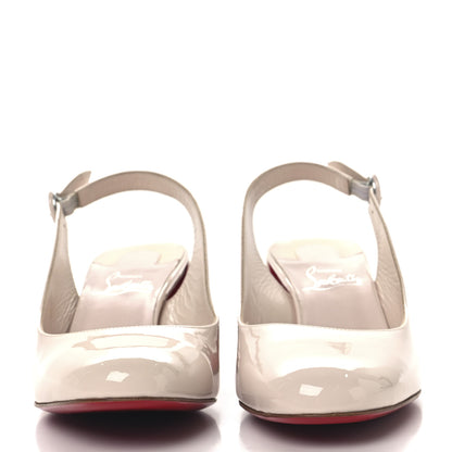 Christian Louboutin Patent So Jane Sling 55 Pump 38 Leche 3 of 8