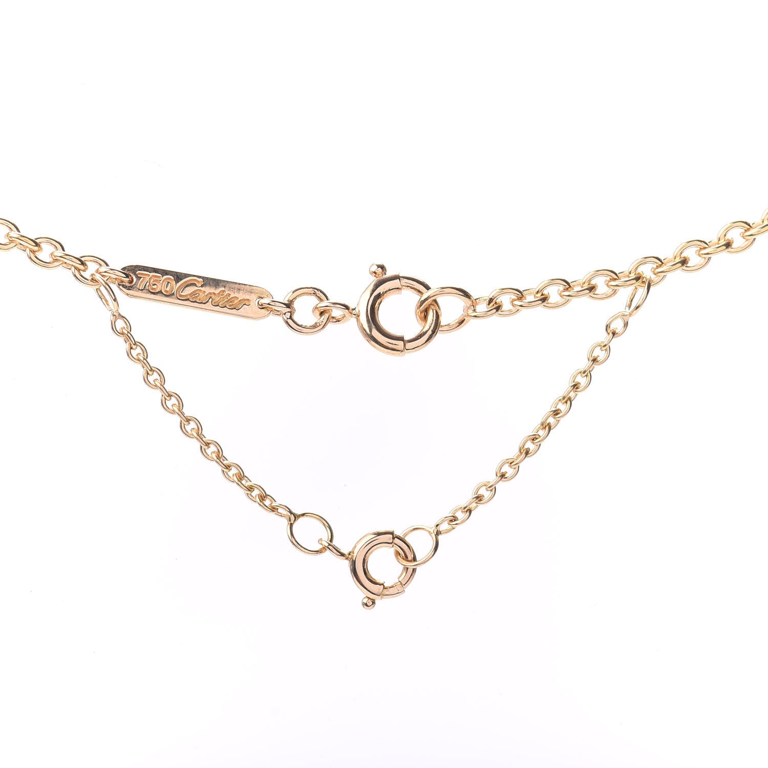 Cartier 18K Pink Yellow White Gold Baby Trinity Pendant Necklace 4 of 5