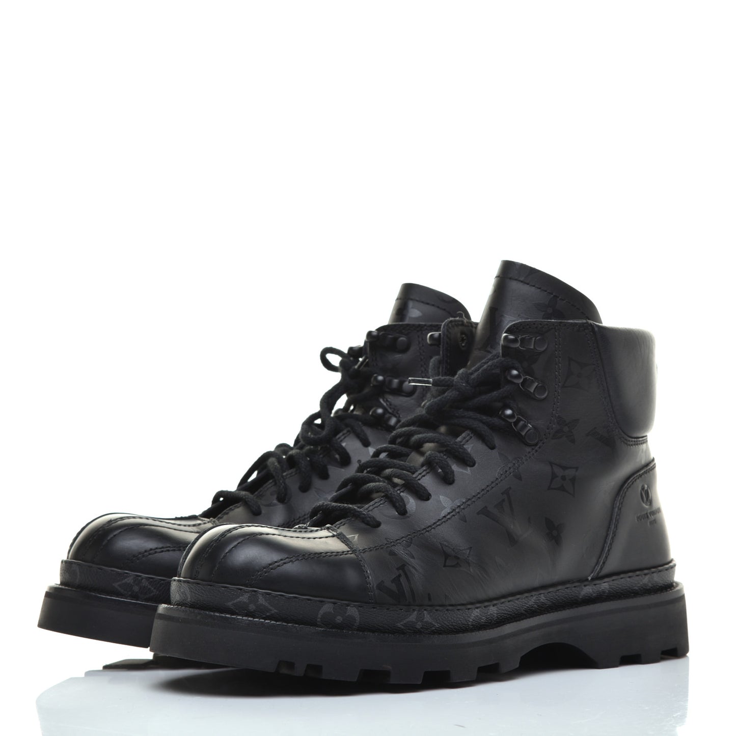 Monogram Eclipse Ankle Boots 8 Black