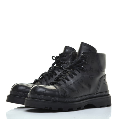 Louis Vuitton Monogram Eclipse Ankle Boots 8 Black 3 of 8