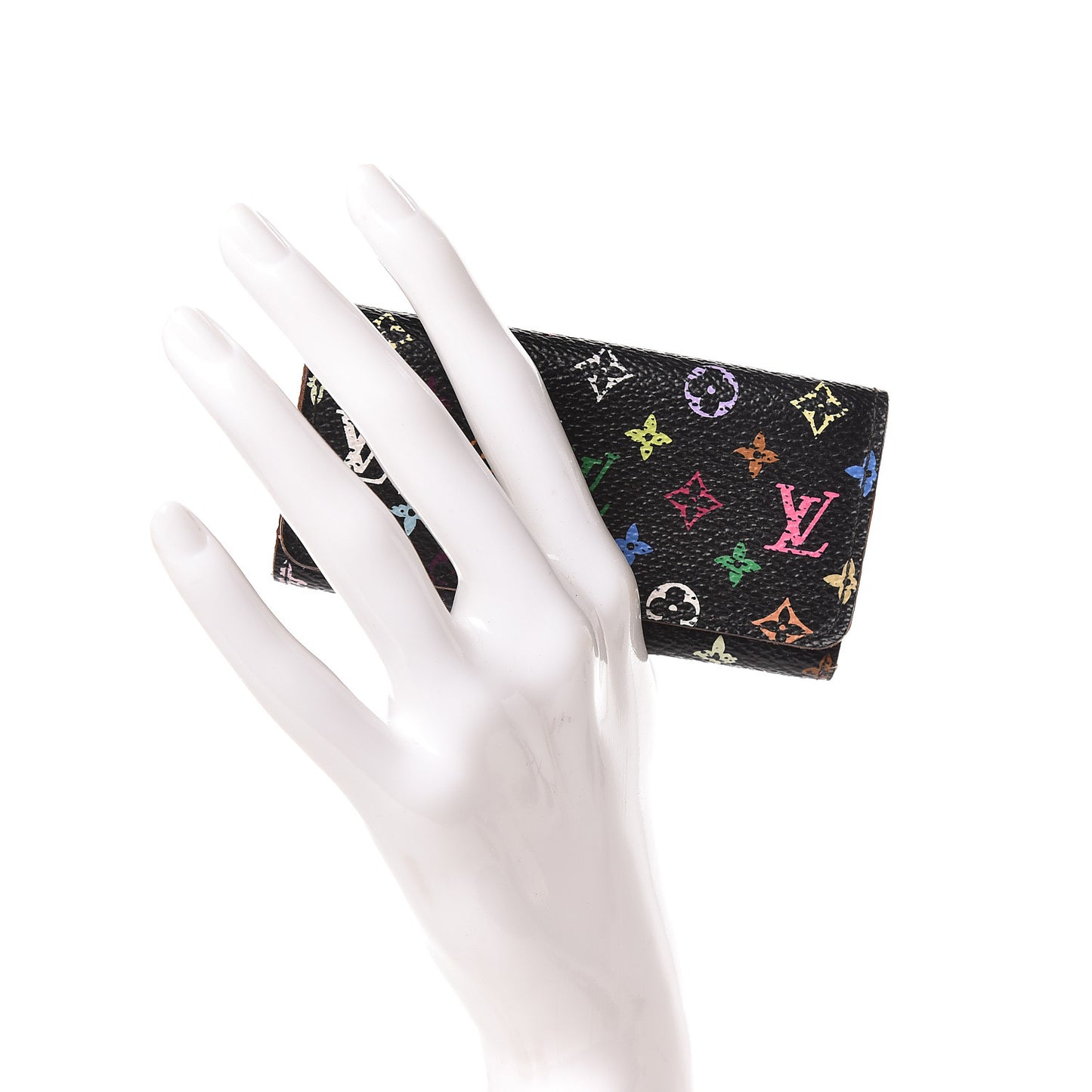 Monogram Multicolor Multicles 4 Key Holder Black Grenade