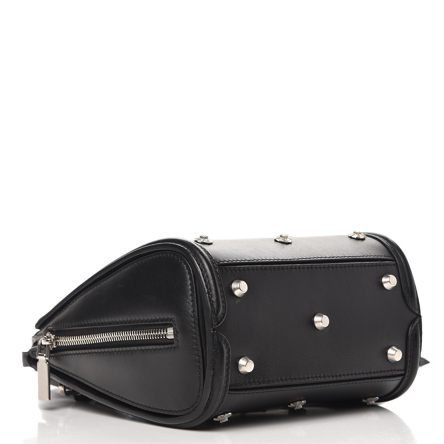 Alexander McQueen Calfskin Pearl Embellished Mini Heroine Black 4 of 9
