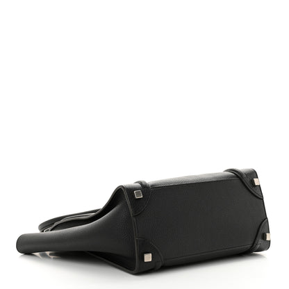 Celine Drummed Calfskin Micro Luggage Black 4 of 11