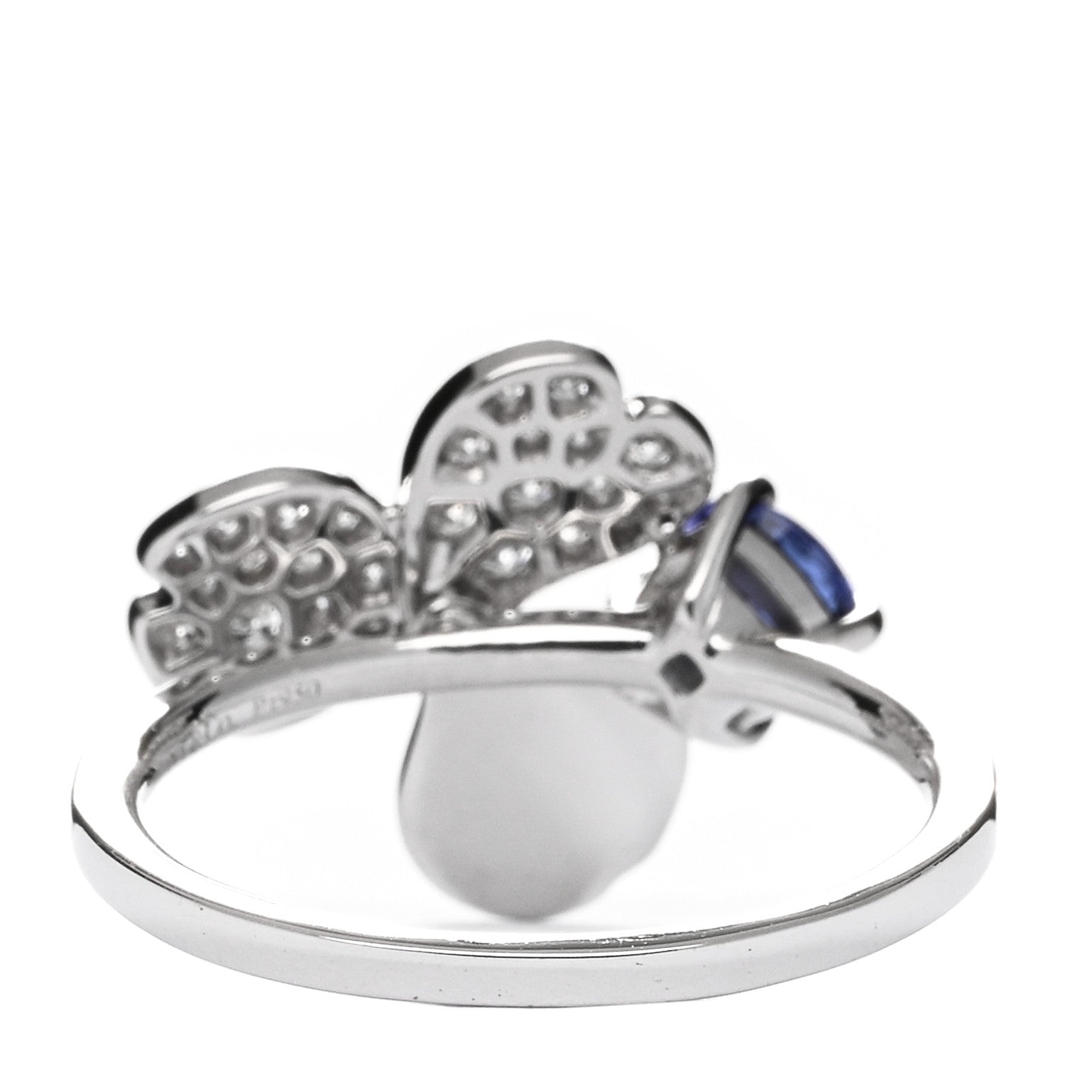 Tiffany Platinum Diamond Tanzanite Paper Flowers Ring 56 7.5 2 of 3