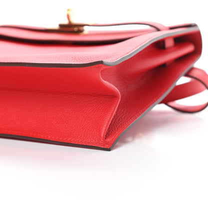 Hermes Evercolor Kelly Danse II Belt Bag Rouge De Coeur 10 of 11