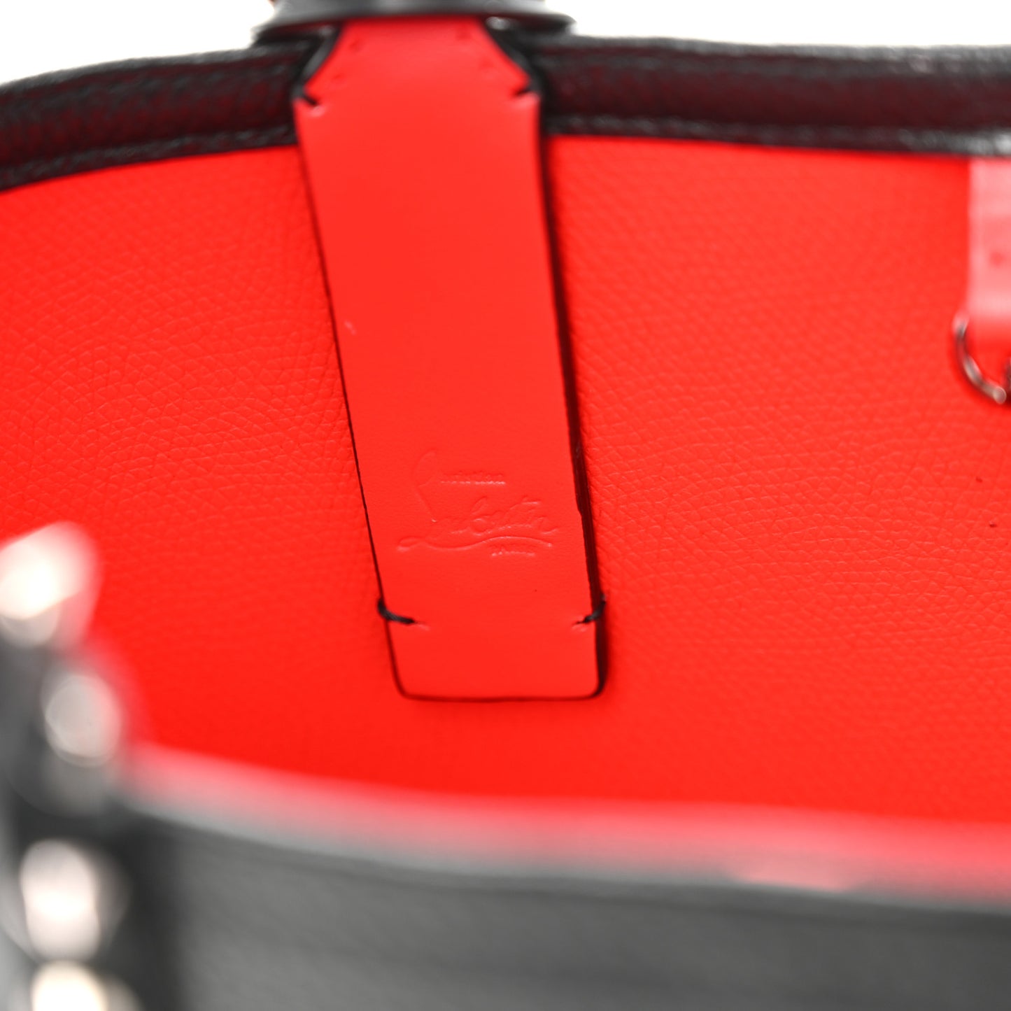 Calfskin Spikes Mini East West Cabata Tote Black