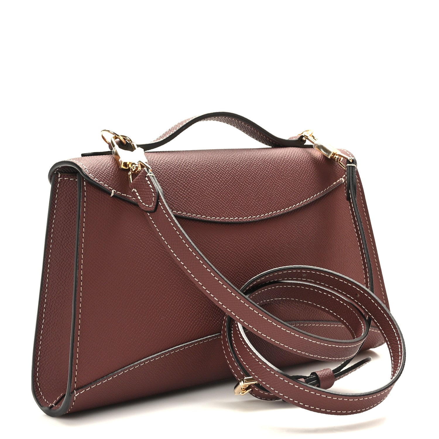 Moynat Carat Calfskin Gabrielle Clutch Tonka 3 of 9