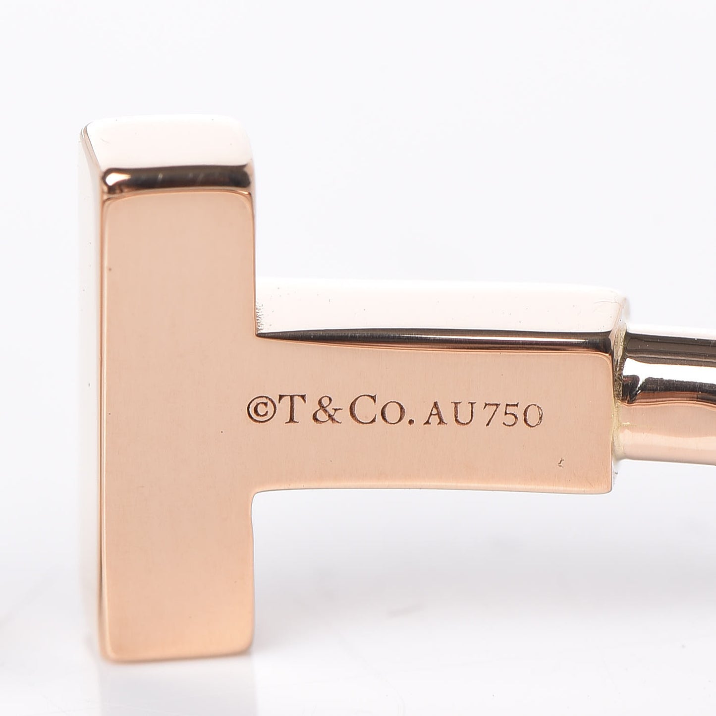 18K Rose Gold T Wire Bracelet