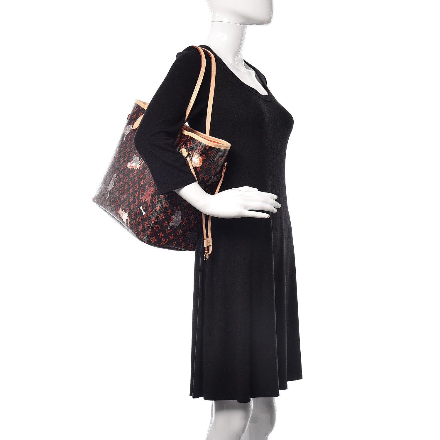 Louis Vuitton Catogram Neverfull MM Marron 2 of 10