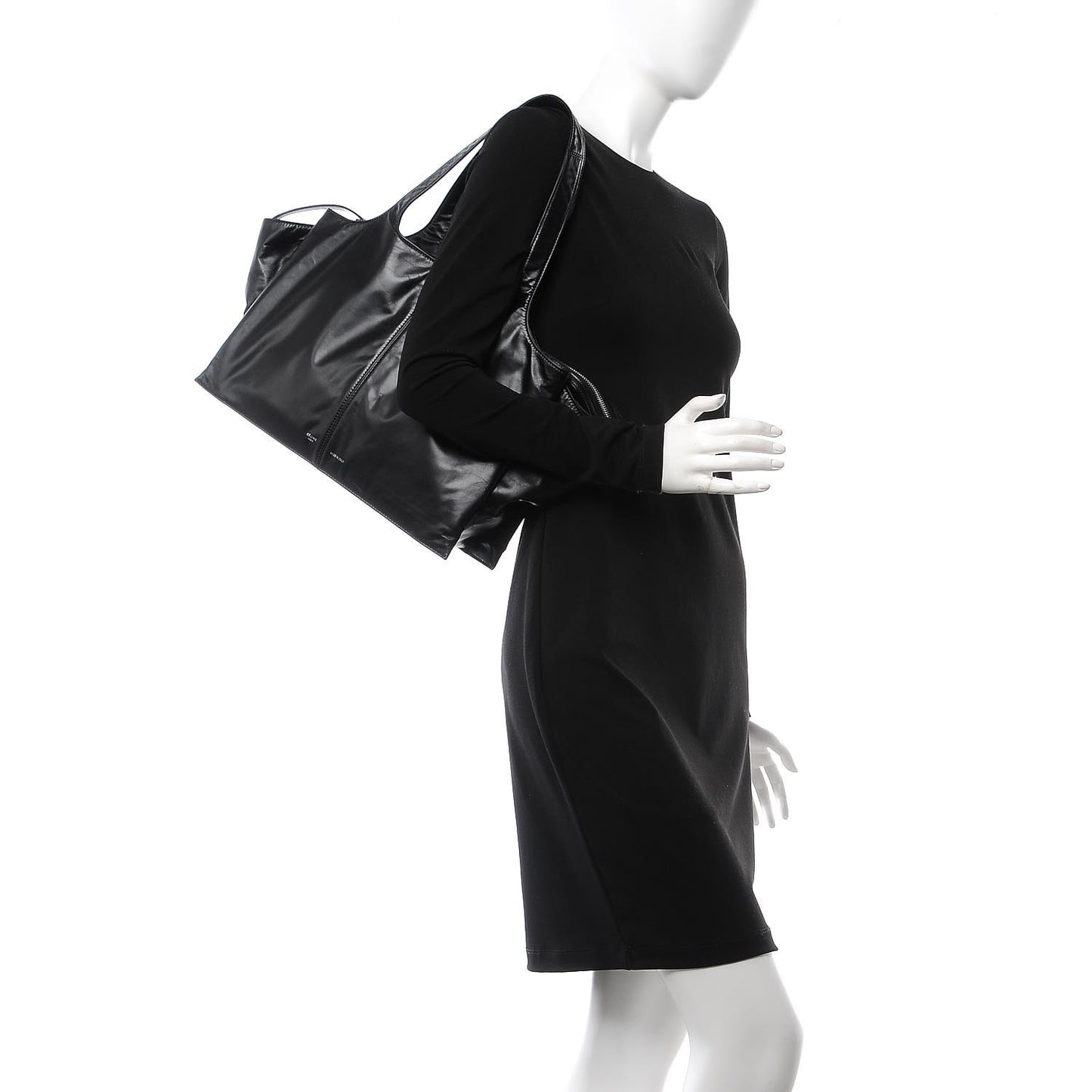 Paperweight Calfskin Medium Tri-Fold Bag Black