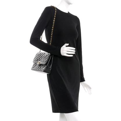 Chanel Lambskin Quilted Medium Double Flap Black 2 of 13