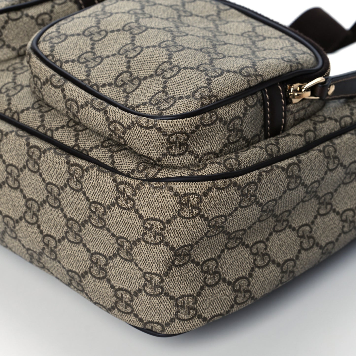 GG Plus Monogram Front Pocket Messenger Dark Brown