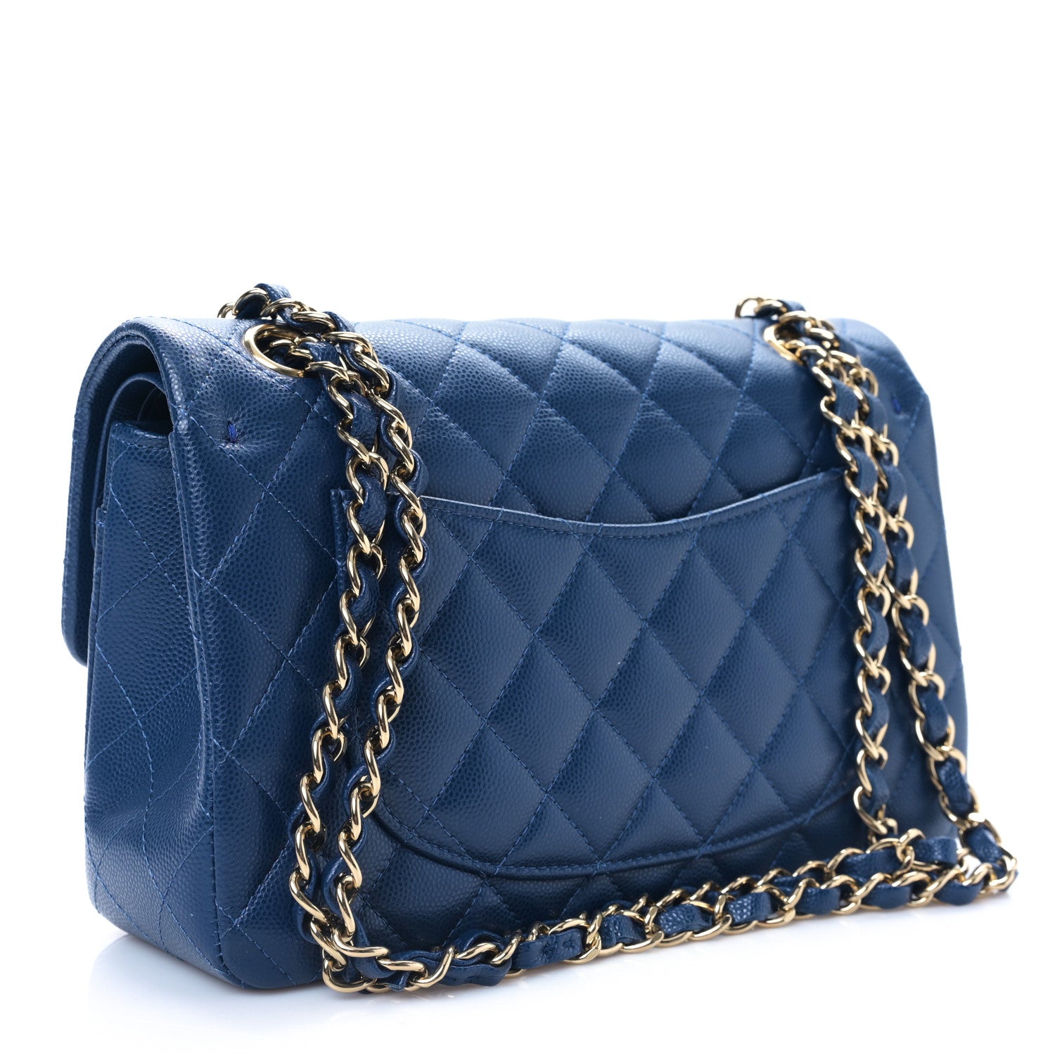 Chanel Caviar Quilted Small Double Flap Navy 3 of 9