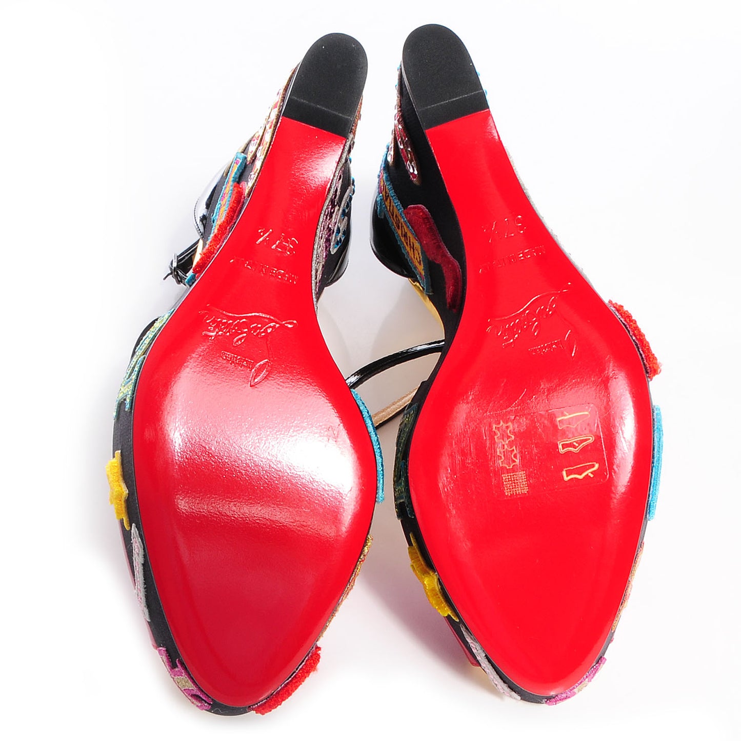 Patent Loubi Zeppa 140 Wedges 37.5 Black Red