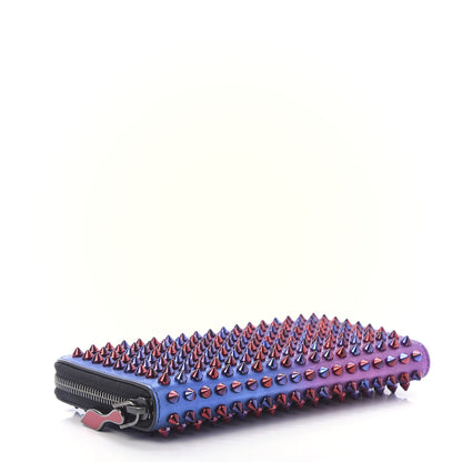 Christian Louboutin Patent Scarabe Spikes Panettone Zip Around Wallet Rose Digitale 4 of 9