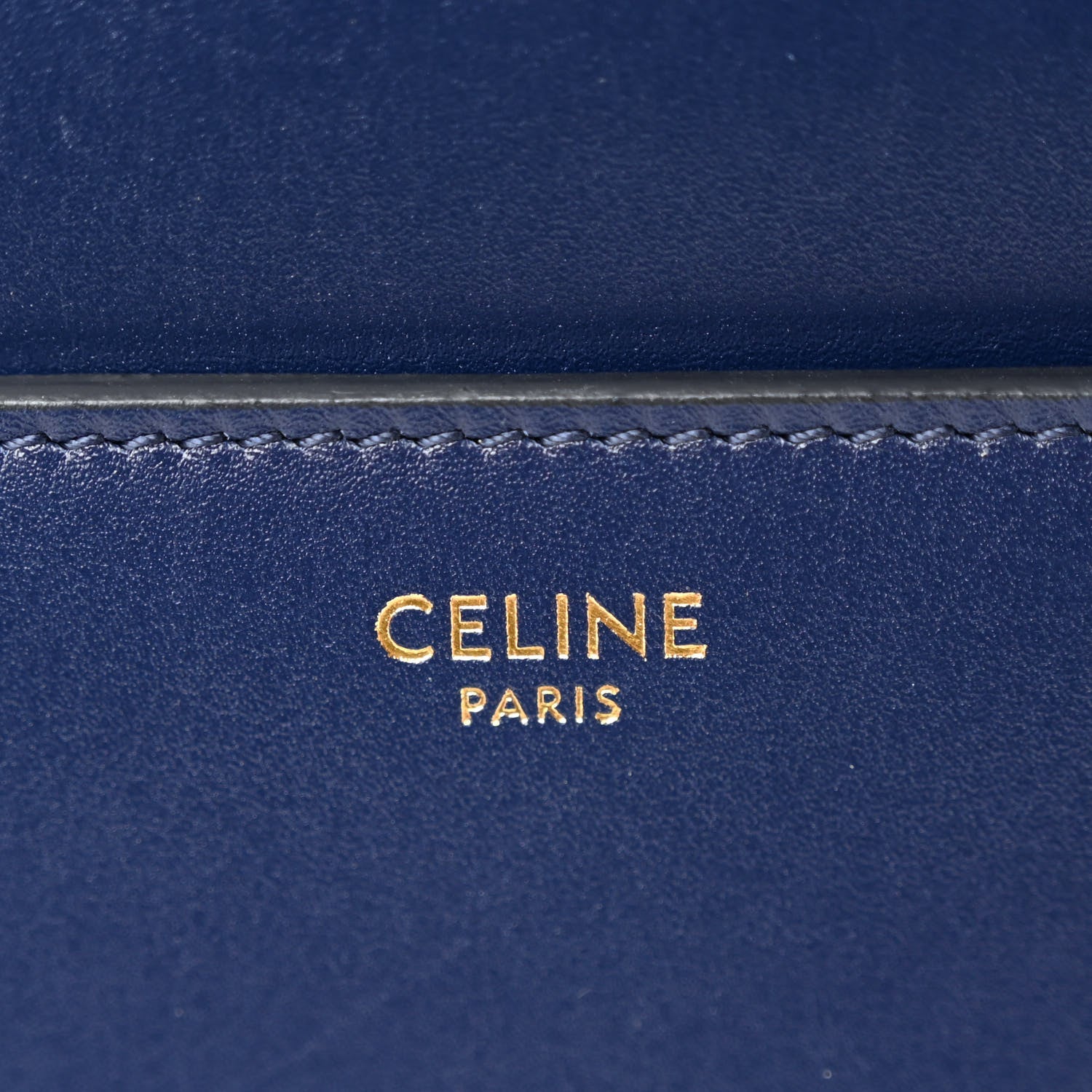 Celine Satinated Calfskin Medium 16 Top Handle Bag Midnight 6 of 9