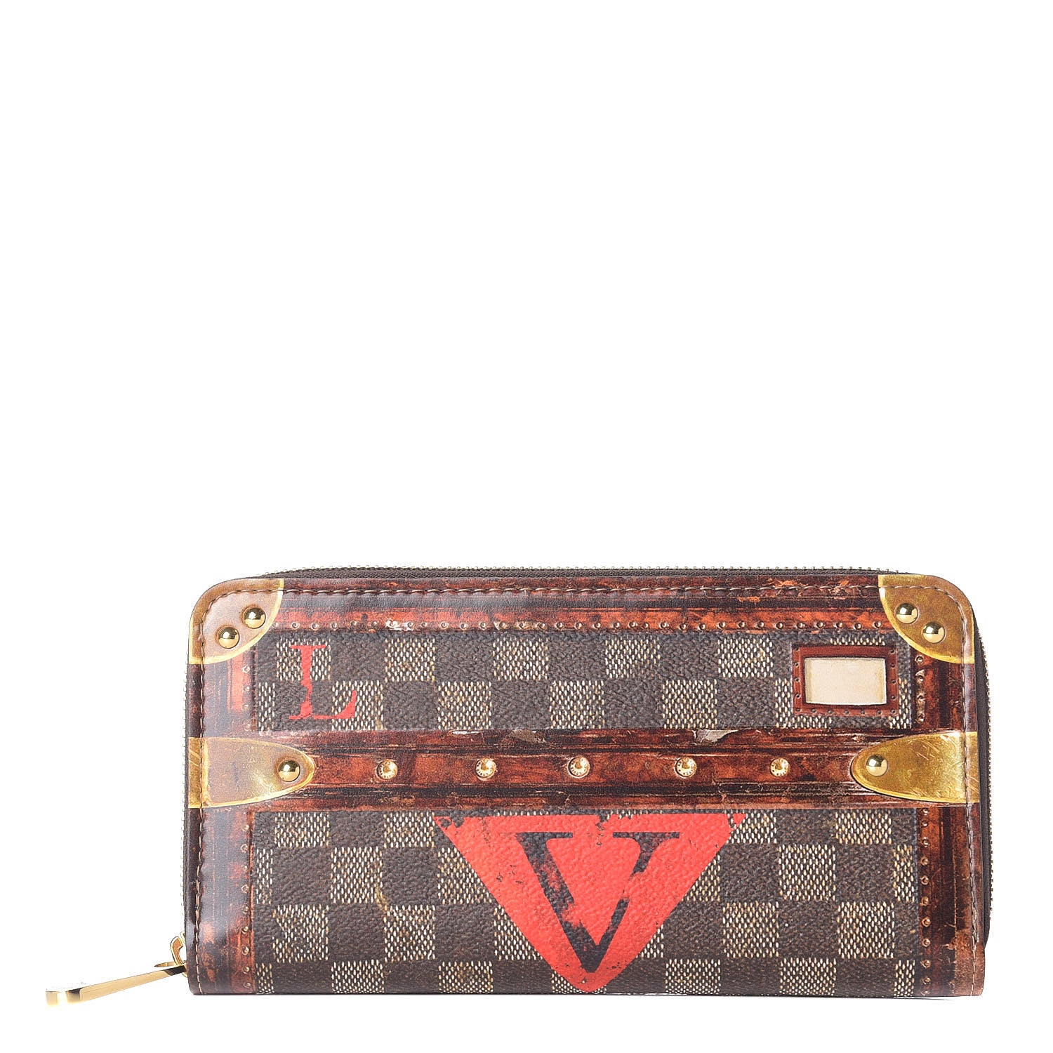 Louis Vuitton Transformed Damier Ebene Time Trunk Zippy Wallet 1 of 8