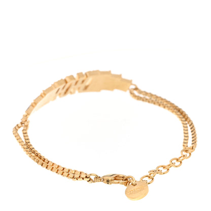 Christian Dior Crystal Metal Logo Bracelet Gold 3 of 5