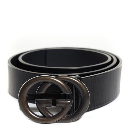 Gucci Calfskin Interlocking G Belt 100 40 Black 1 of 6