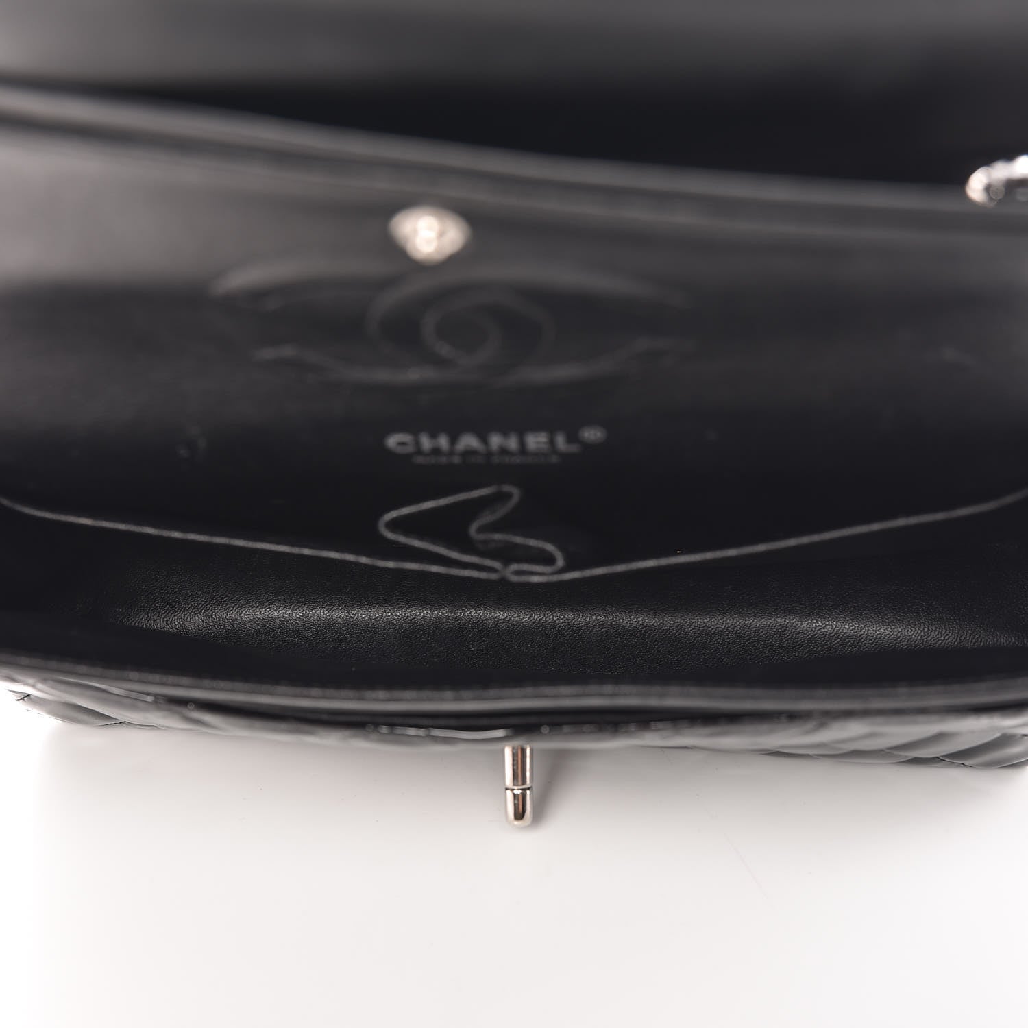 Chanel Patent Quilted Medium Double Flap Black 6 of 17