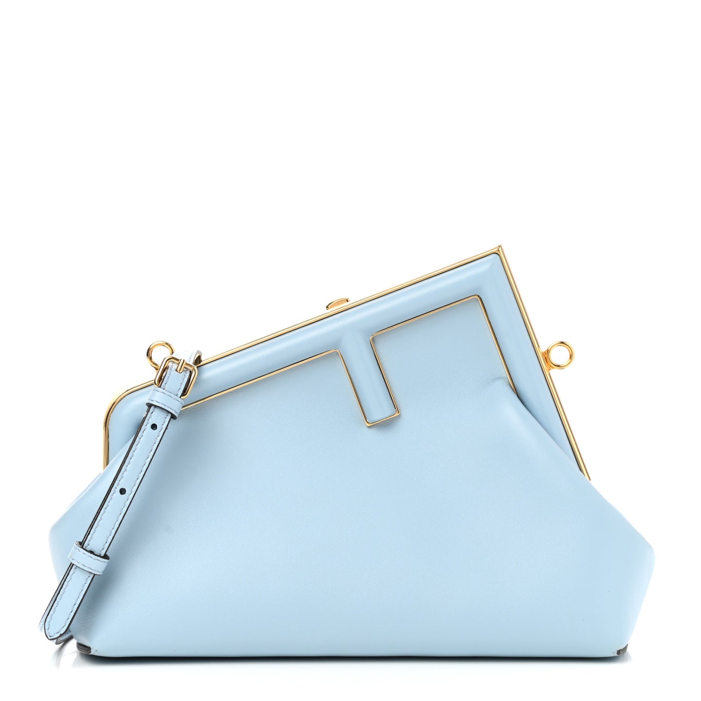 Shiny Nappa Small Fendi First Azzurro Baby