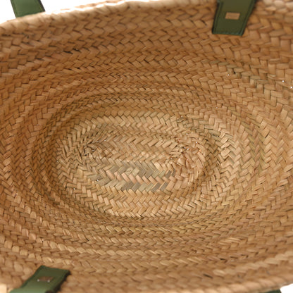 Loewe Raffia Small Basket Tote Bag Natural Green 5 of 7