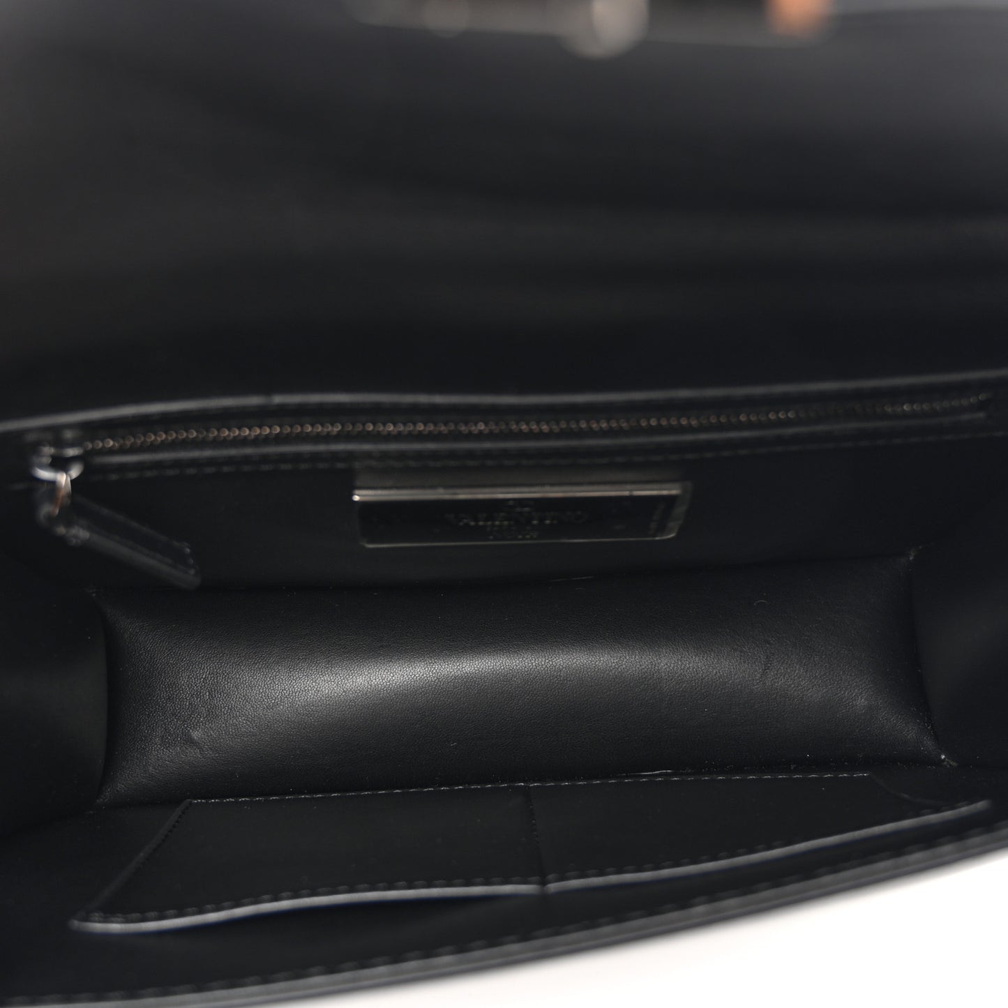 Vitello Medium Glam Lock Rockstud Flap Black