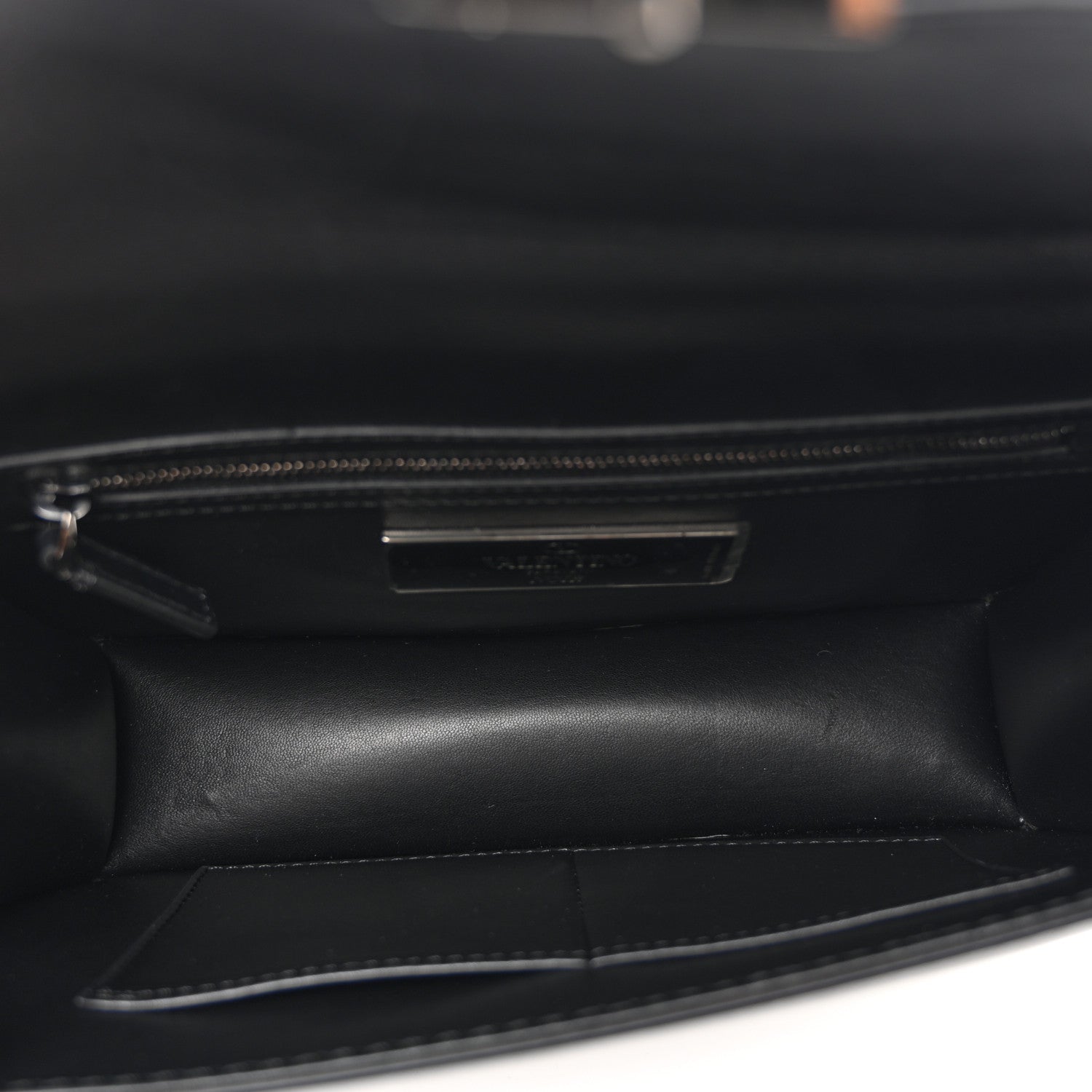 Valentino Garavani Vitello Medium Glam Lock Rockstud Flap Black 5 of 10