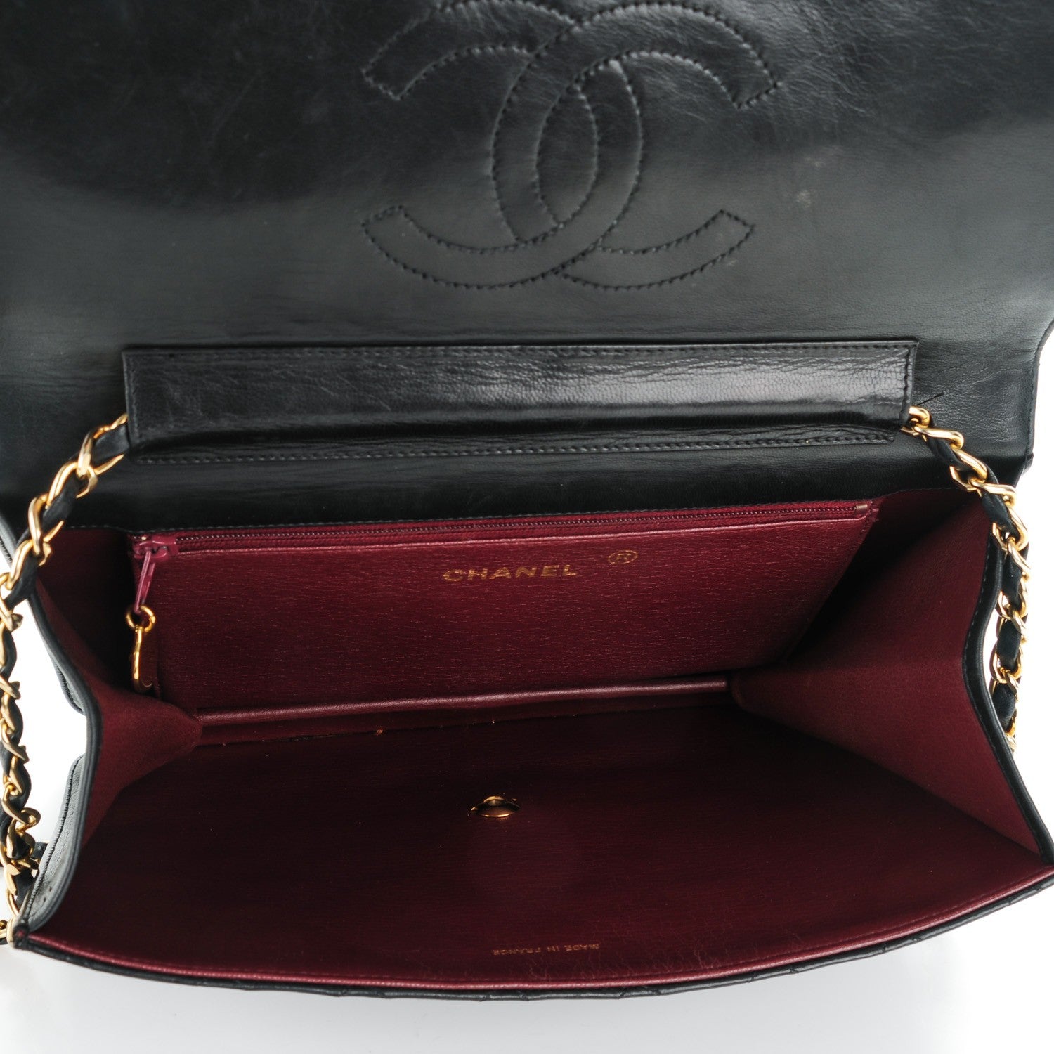Chanel Lambskin Quilted Medium Single Flap Black 5 of 7