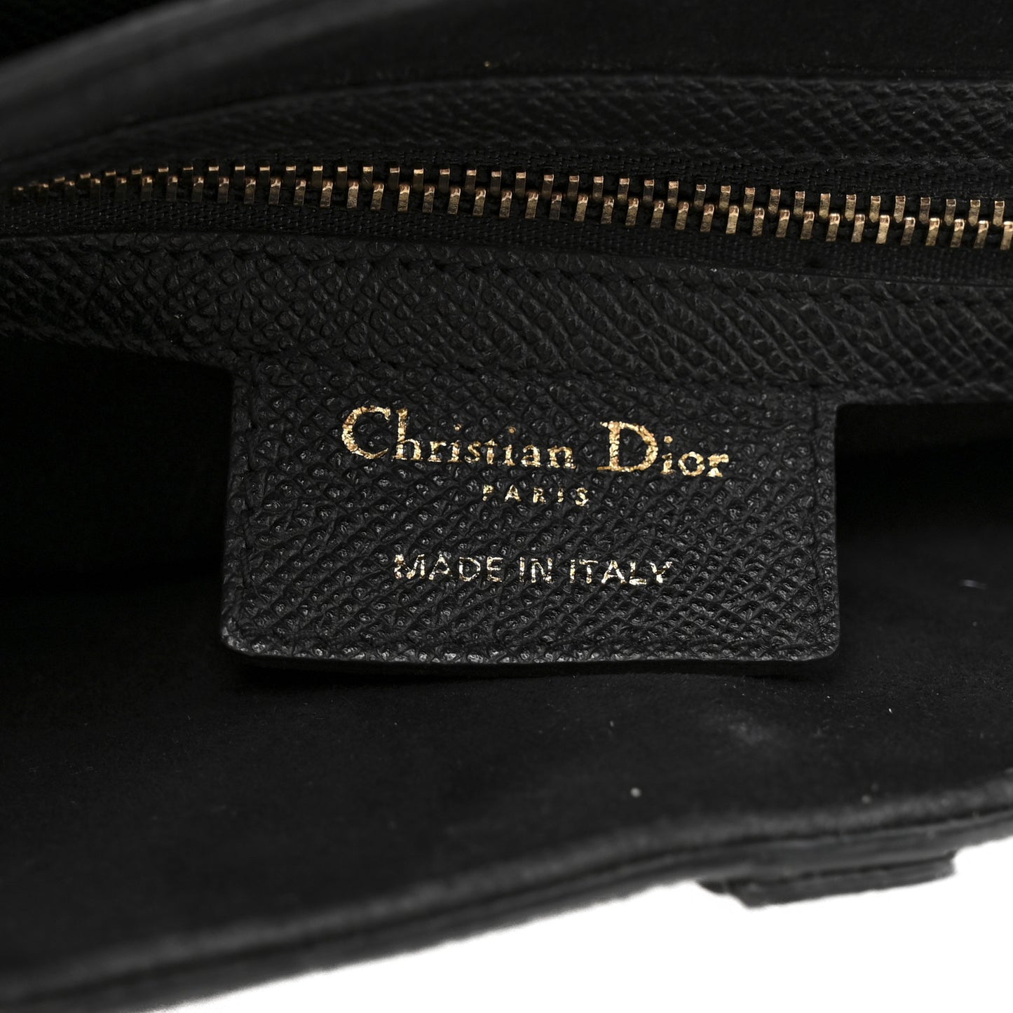 Grained Calfskin Saddle Bag Black