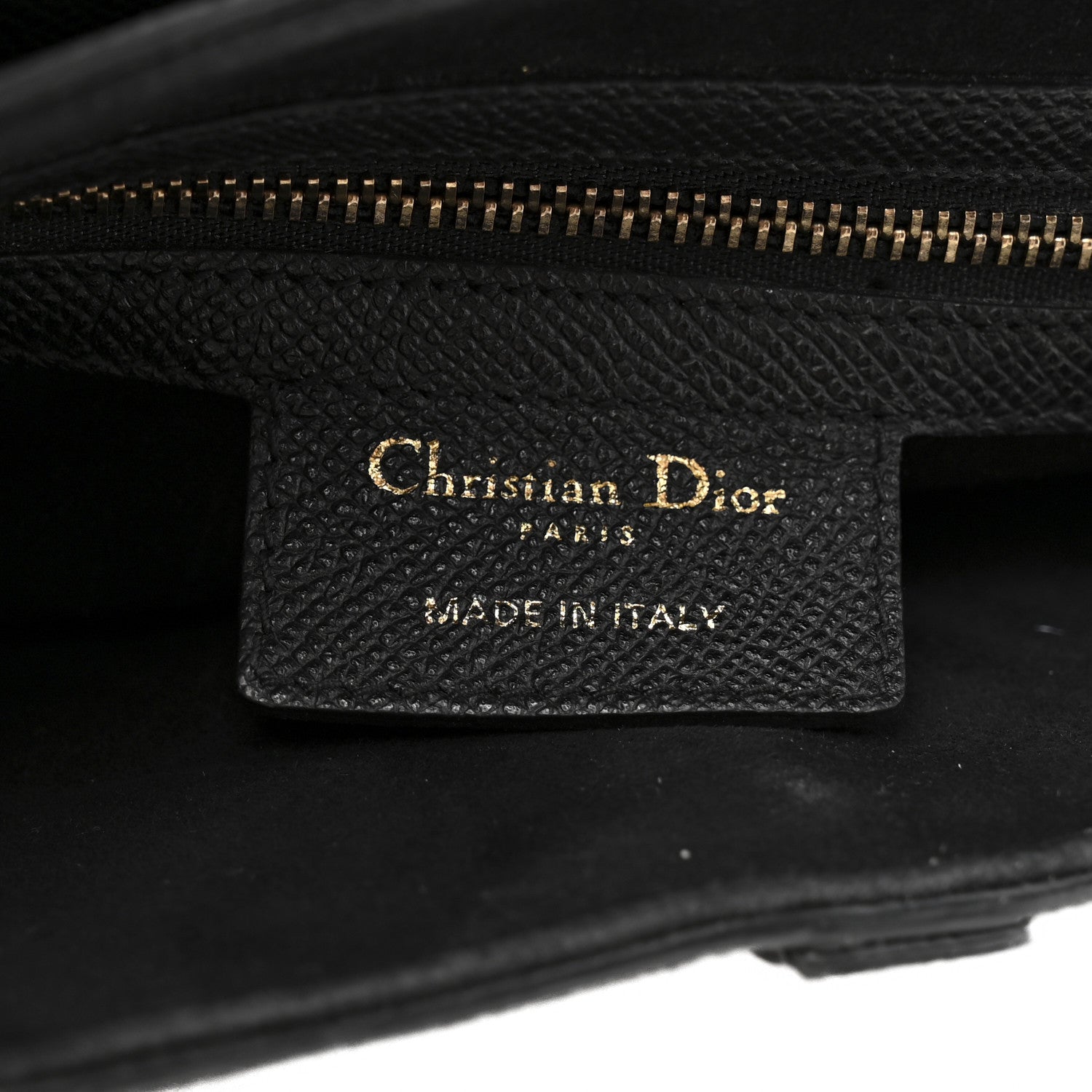 Christian Dior Grained Calfskin Saddle Bag Black 6 of 12