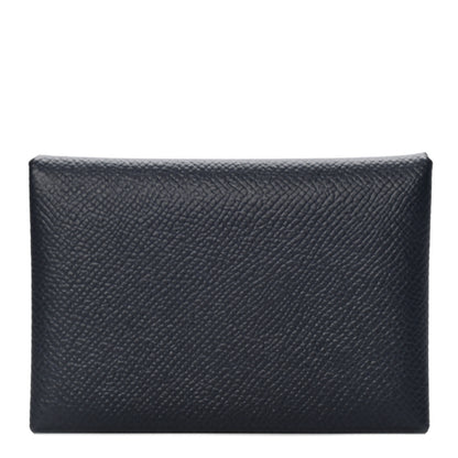 Hermes Epsom Calvi Duo Card Case Bleu Indigo 1 of 9