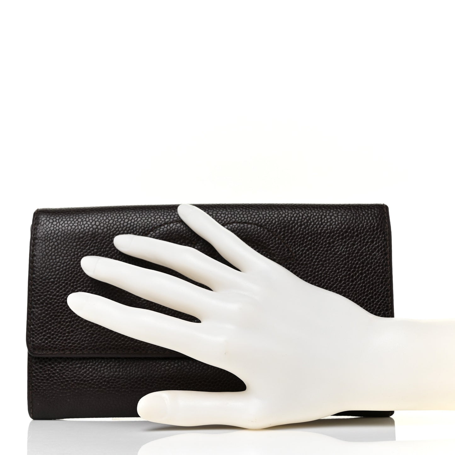Caviar Timeless CC Flap Wallet Brown