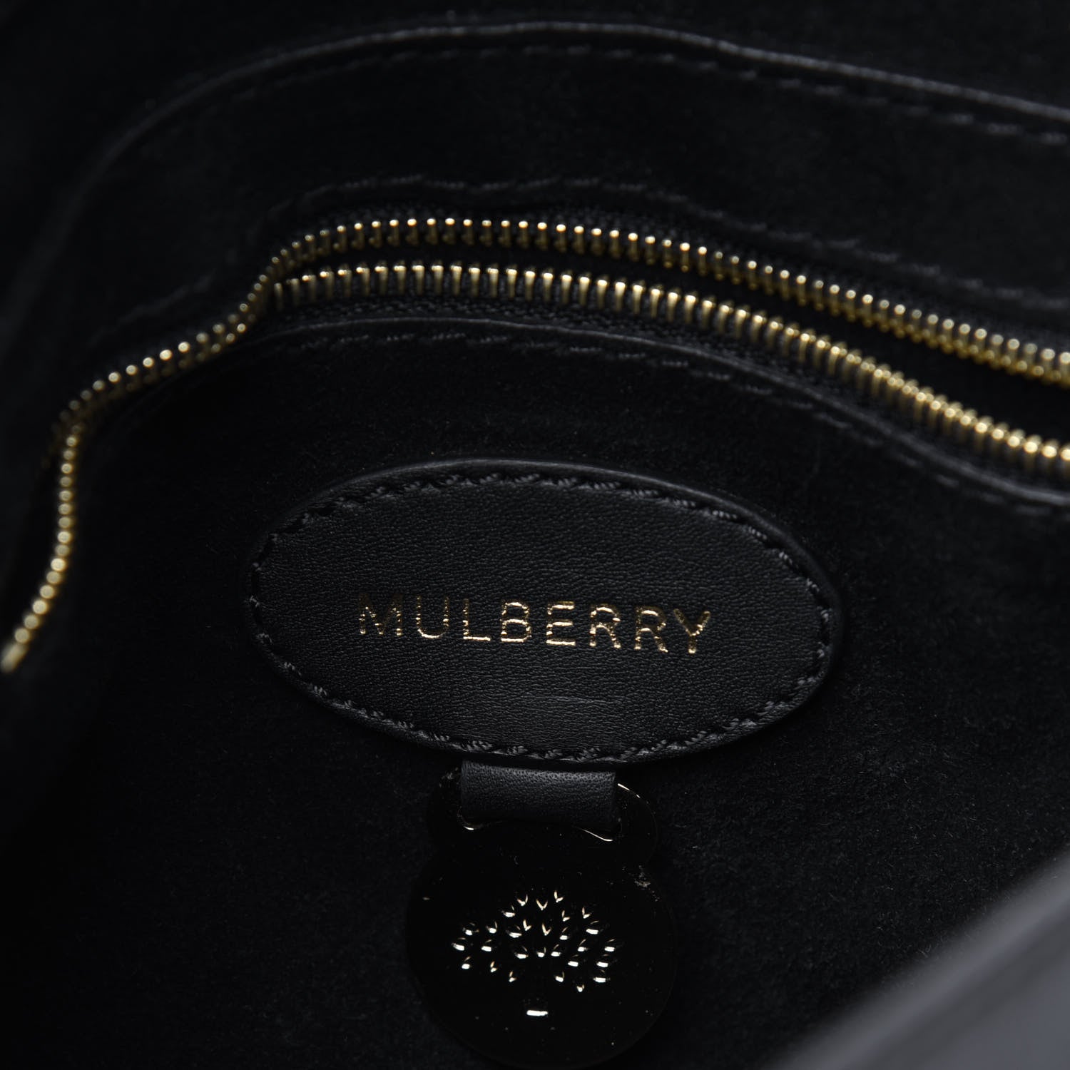 Mulberry Classic Calfskin Mini Cecily Flower Lock Crossbody Bag Black 7 of 13
